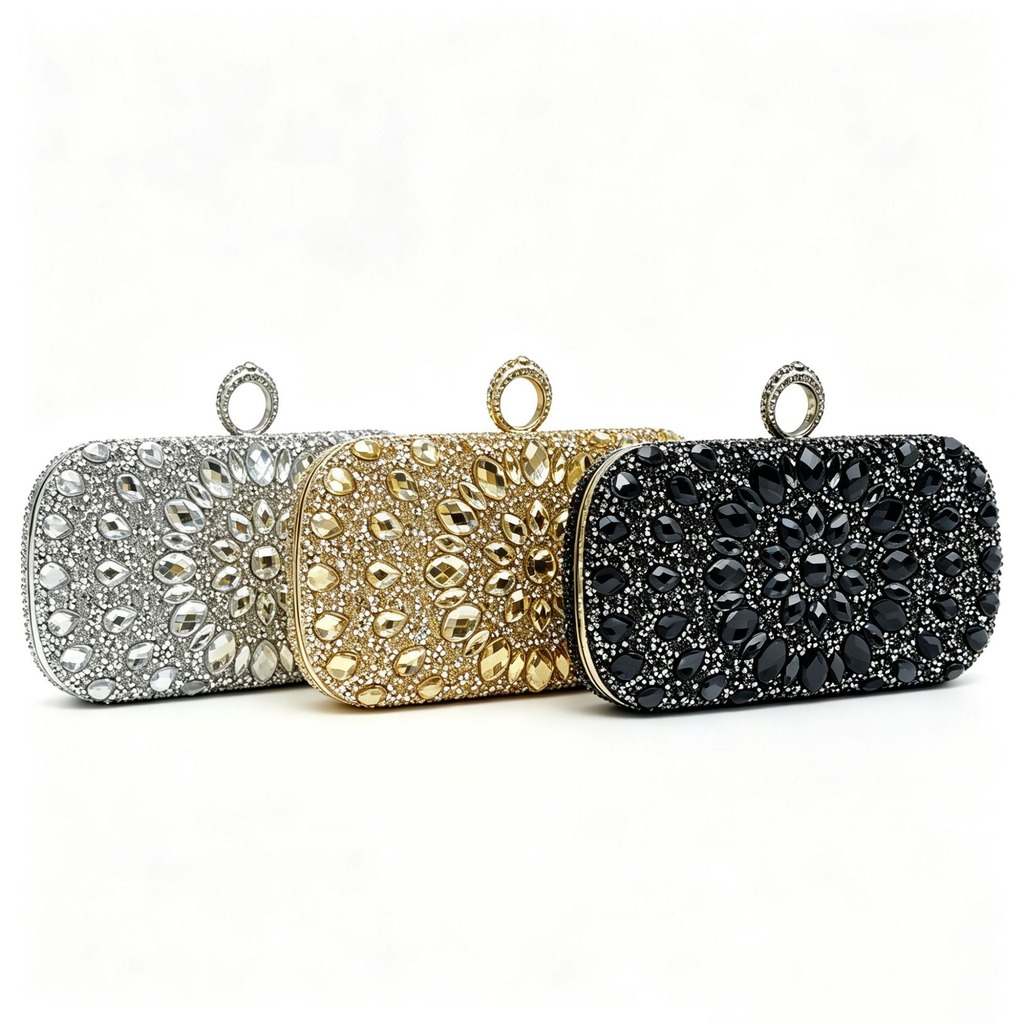 Luxury Bags Reseller - Вечерние сумочки с полным покрытием стразами,