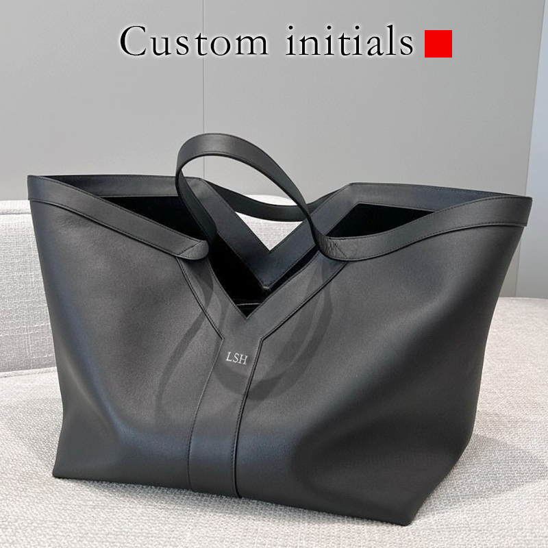 Luxury Bags Vintage - Пользовательские инициалы Большие сумки-тоут для женщин