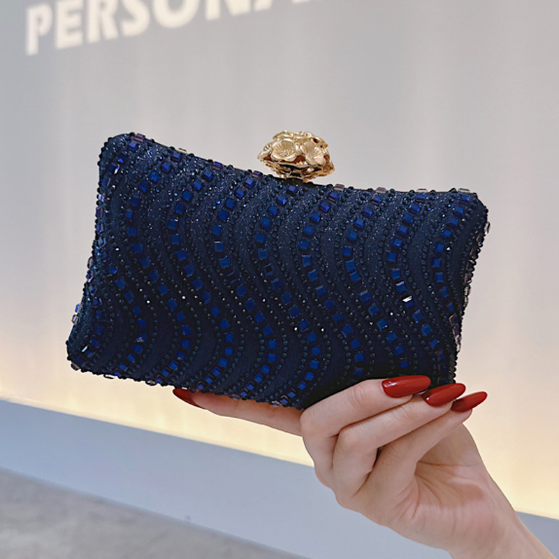 Luxury Bags Blue - Элегантный темно-синий клатч для женщин, роскошный
