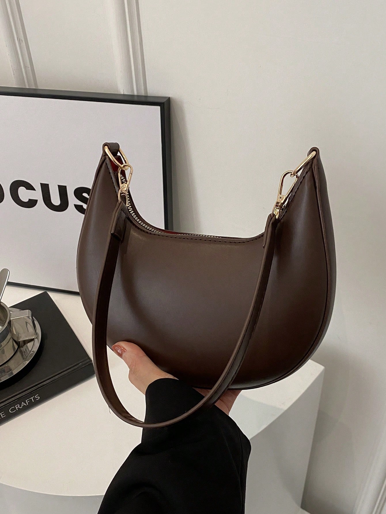 Luxury Bags Old Money - SHEIN MOD 1 шт. Кофейно-коричневая сумка