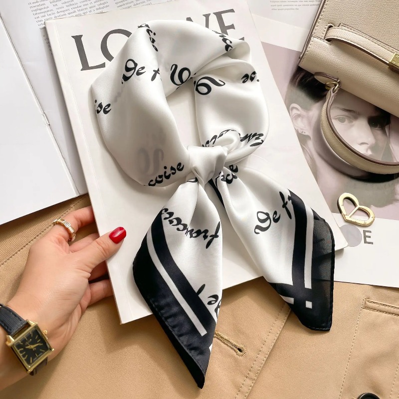 Luxury Bags In China - Женский роскошный шелковый атласный квадратный платок