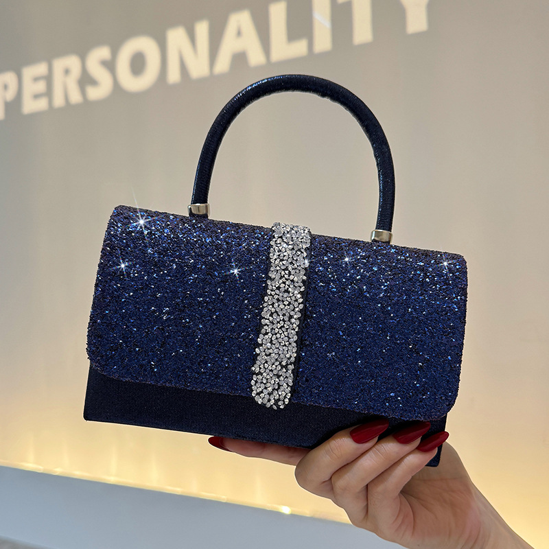 Luxury Bags Blue - Роскошная блестящая вечерняя сумка, винтажная вечерняя