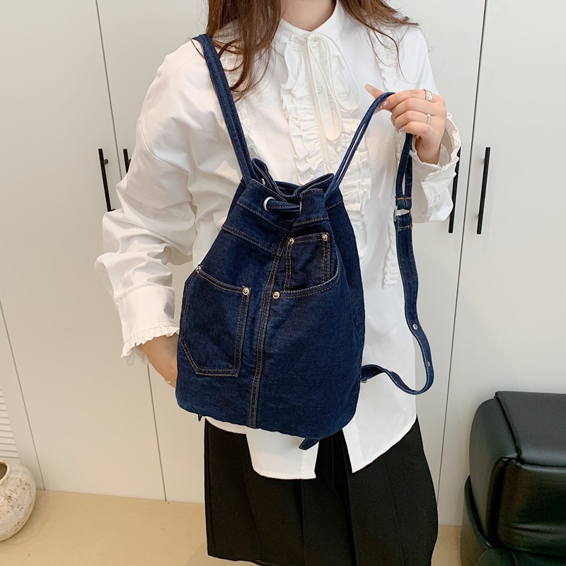 Джинсовый женский рюкзак, повс – обзор и цена Luxury Bags Blue