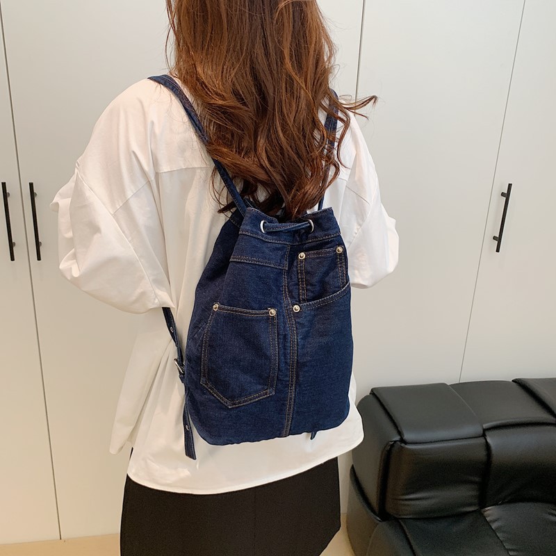 Джинсовый женский рюкзак, повс – обзор и цена Luxury Bags Blue
