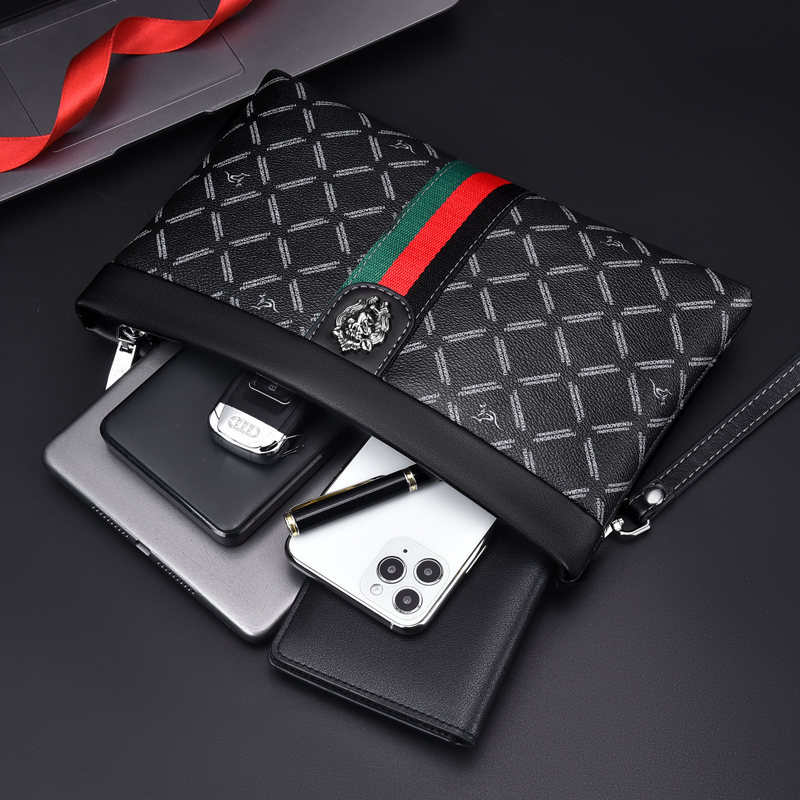 Роскошные мужские полосатые кл – обзор и цена Wristlet Wallet Zipper